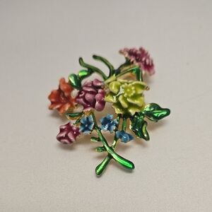Bob Mackie Multicolor Floral Brooch